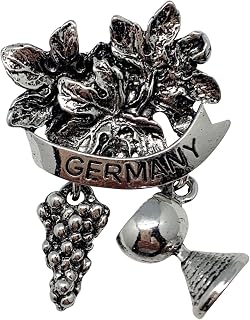 Wine Harvest Oktoberfest Hat Pins – Metal German Hat Pin with Edelweiss Design for Alpine Hats, German Costume & Oktoberfest Accessories By Oktoberfest Haus