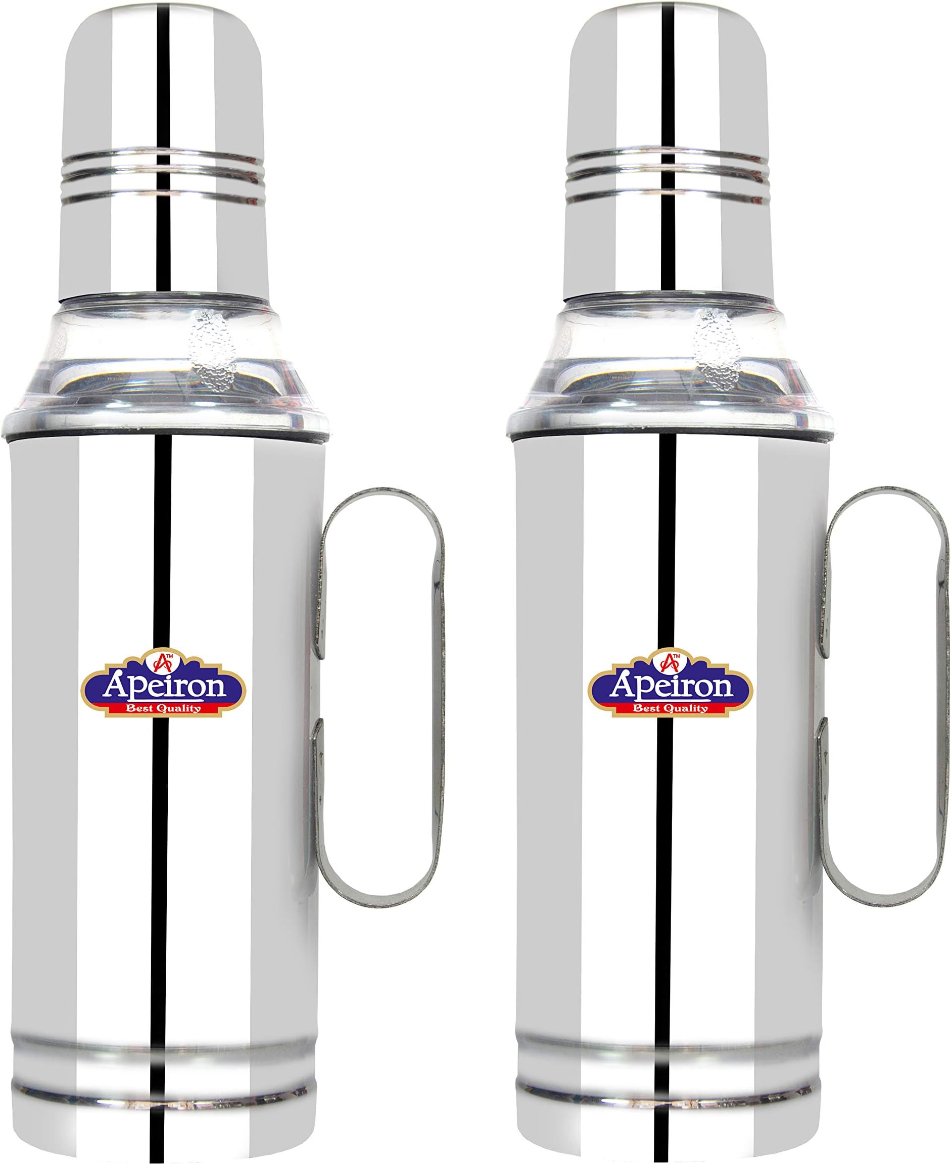 Stainless Steel Oil Dispenser Bottle with Handle, 500ml, Pack of 2, Silver