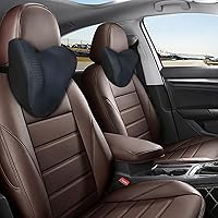 Vista 15 de Almohada súper cómoda para reposacabezas de automóvil, almohada para aliviar el dolor de cuello con correa ajustable, 100% espuma viscoelástica