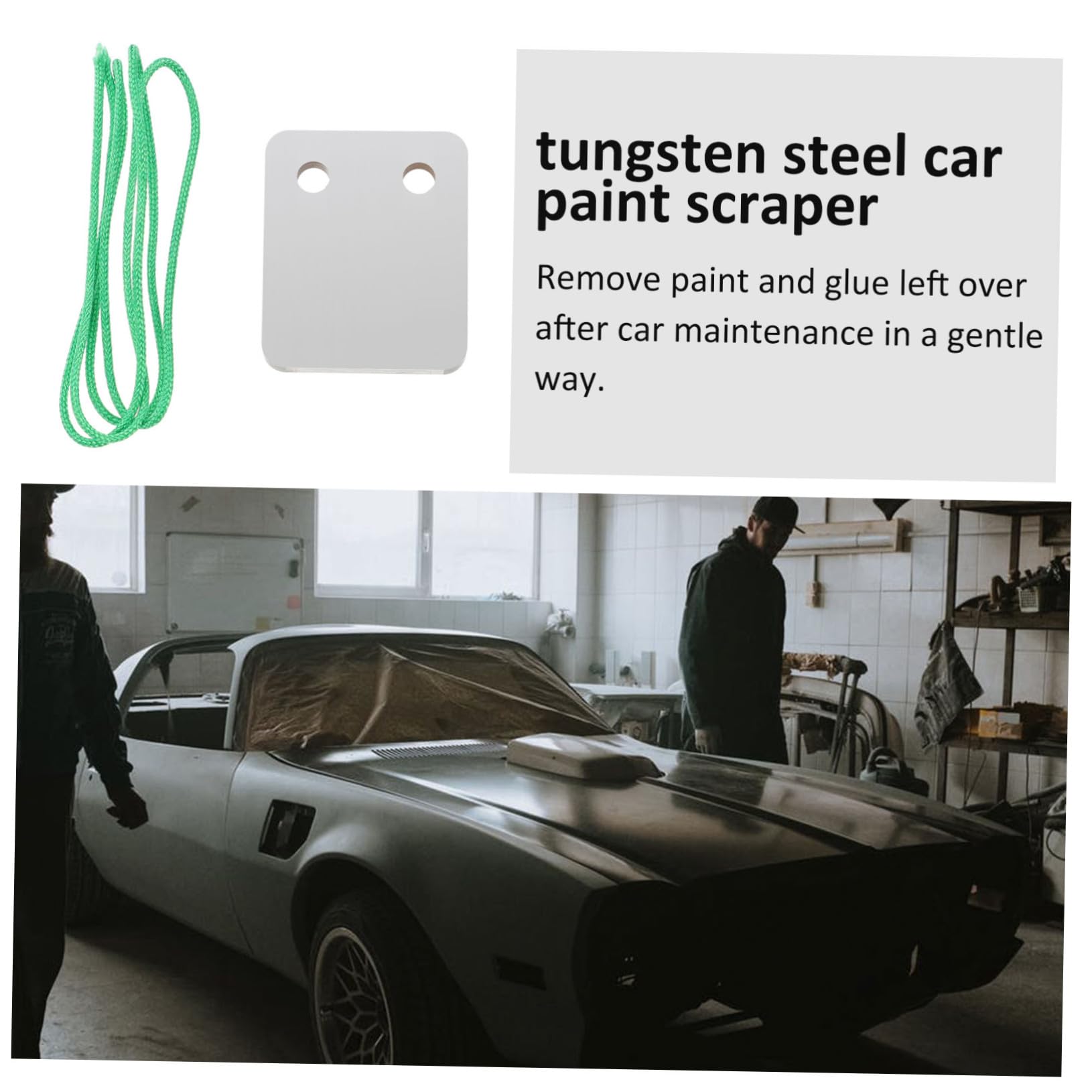 Raspador de Pintura para Coche, Quitapinturas y Quitagoma de Acero al Tungsteno, Colgante, para Reparación de Puntos
