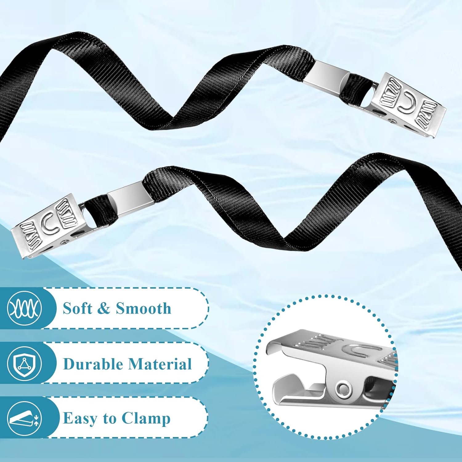 50 Pack Clear Plastic Horizontal Name Tag Badge Holder and 50 Pack Black Lanyard Waterproof Name Tag Holder with Lanyard for Adults Kids Office School - Image 3