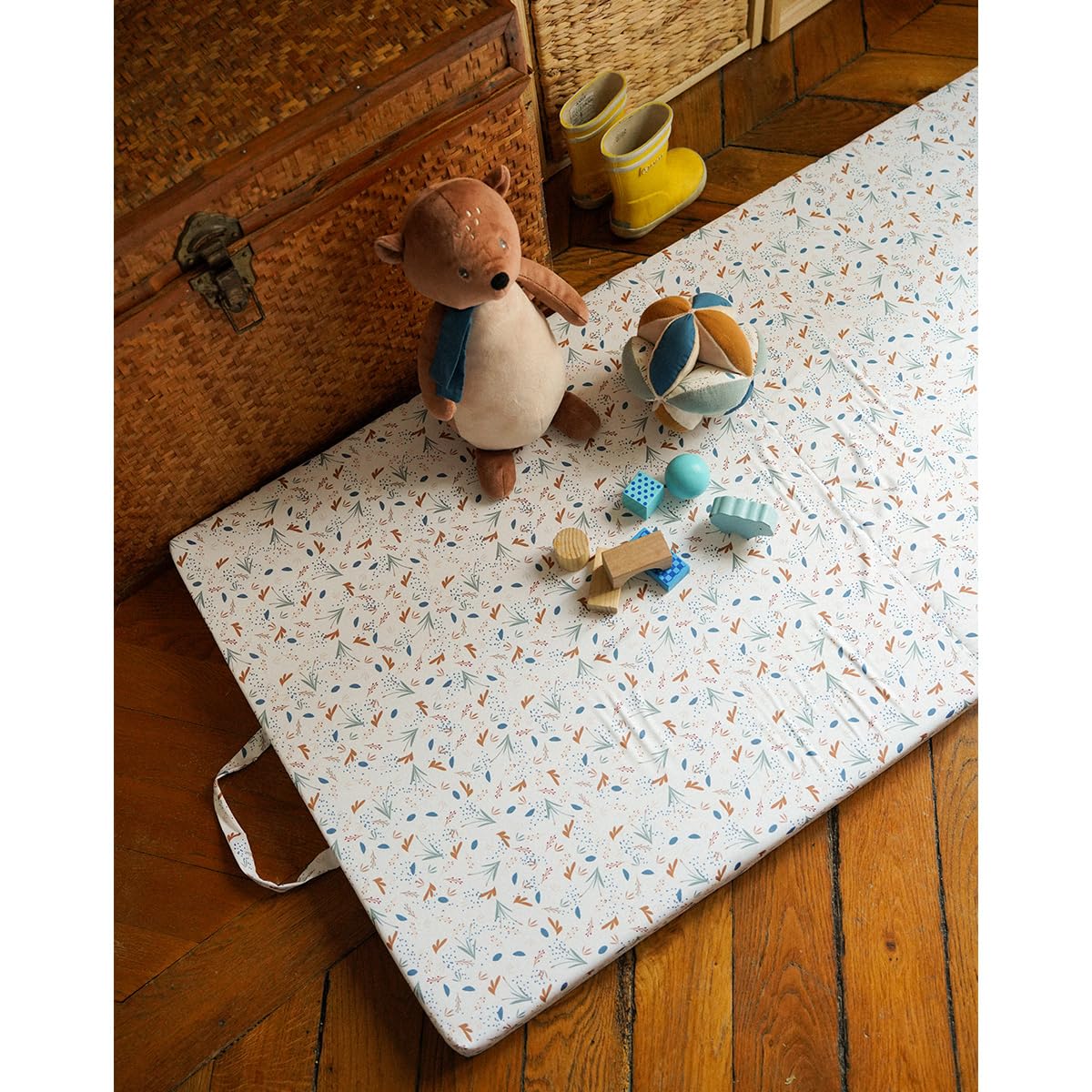 Domiva – Colchón Plegable de 2 Solapas de 60 x 120 cm, 5 cm al Hilo del Agua