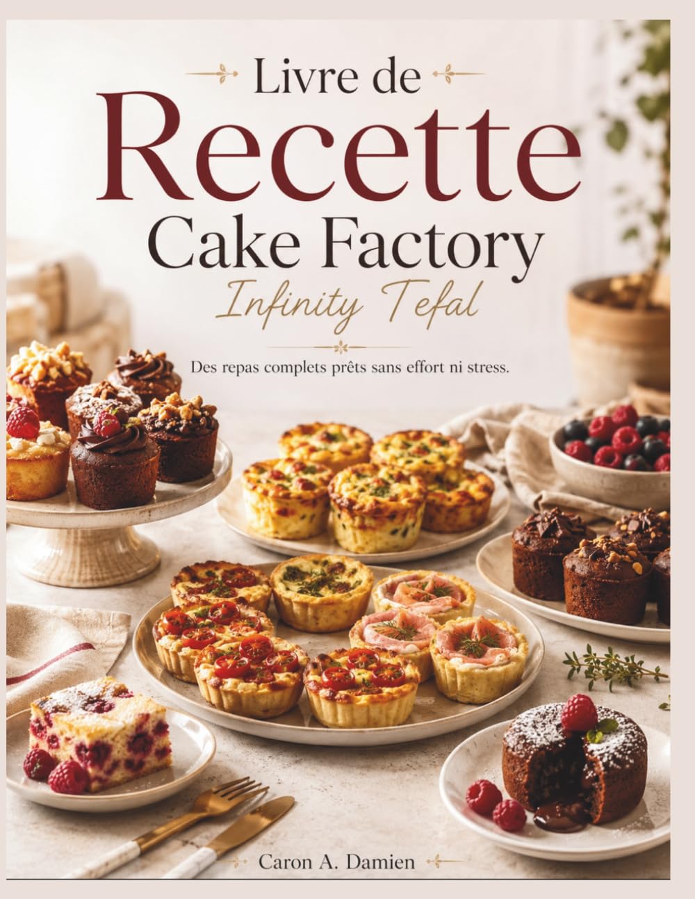 Livre de Recette Cake Factory Infinity Tefal: Des repas complets prêts sans effort ni stress.
