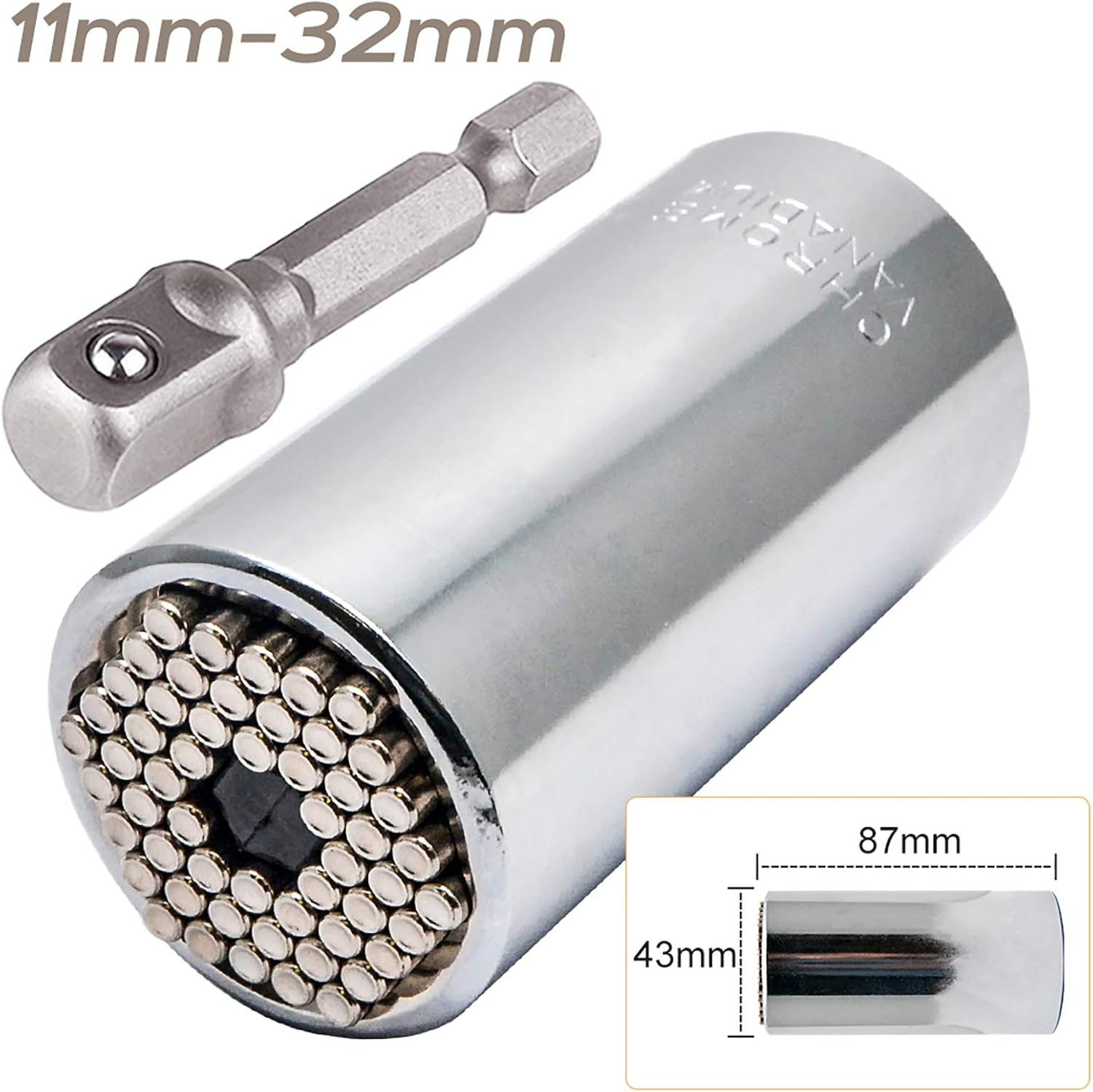 Socket Grip Adapter, Wrench Universal Sleeve Grip Adapter Tool 1/4 3/8 1/2 inch Socket Wrench Spanner