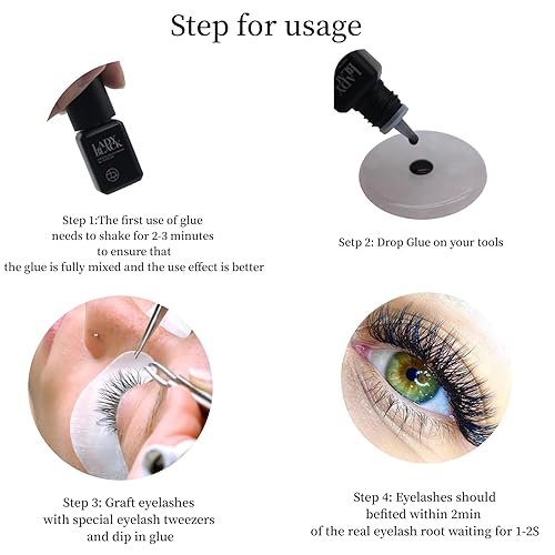 Miniatura 9 de Sky S+ Pegamento para extensiones de pestañas, 0.1 segundos, tiempo de secado, 0.2 fl oz, Advanced Tech Sky S+Pegamento, 6-8 semanas Tiempo de