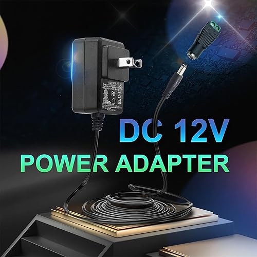 Miniatura 7 de Adaptador de fuente de alimentación de 12V 2A, CA 100-240V a CC 12V 2000mA 24W 0.217 in* 0.083 in adaptador con conector de barril hembra CC a
