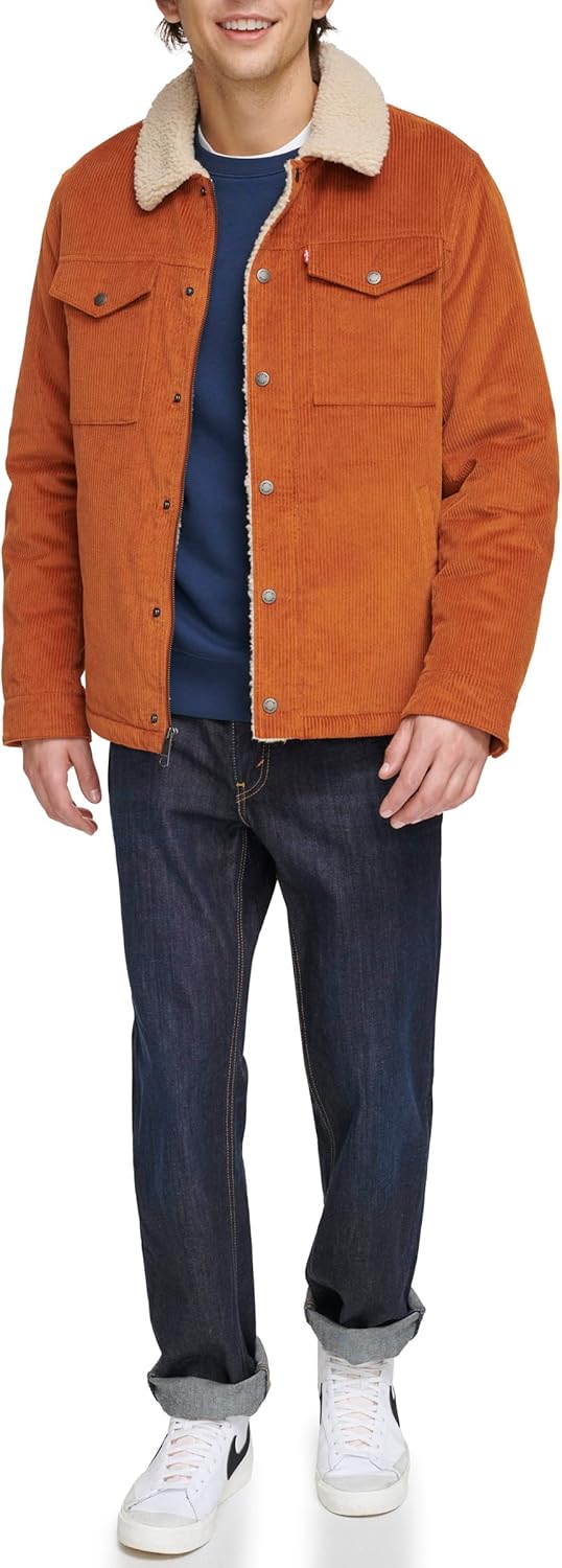 Levi's Men's Corduroy Sherpa Lined Trucker Jacket (Regular & Big & Tall Sizes) - Image 2