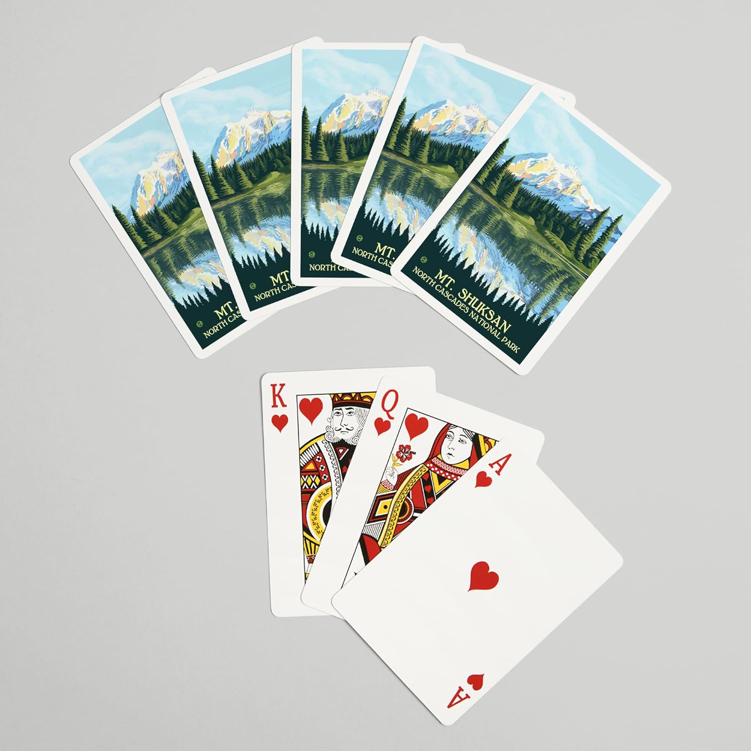 Lantern Press North Cascades National Park, Washington, Mount Shuksan, 52 Playing Cards for Adults, Poker Size Card Deck