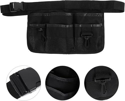 Miniatura 9 de UPKOCH Riñonera de nailon para herramientas de cintura, herramienta de limpieza ajustable, delantal, organizador de herramientas de jardín con 6