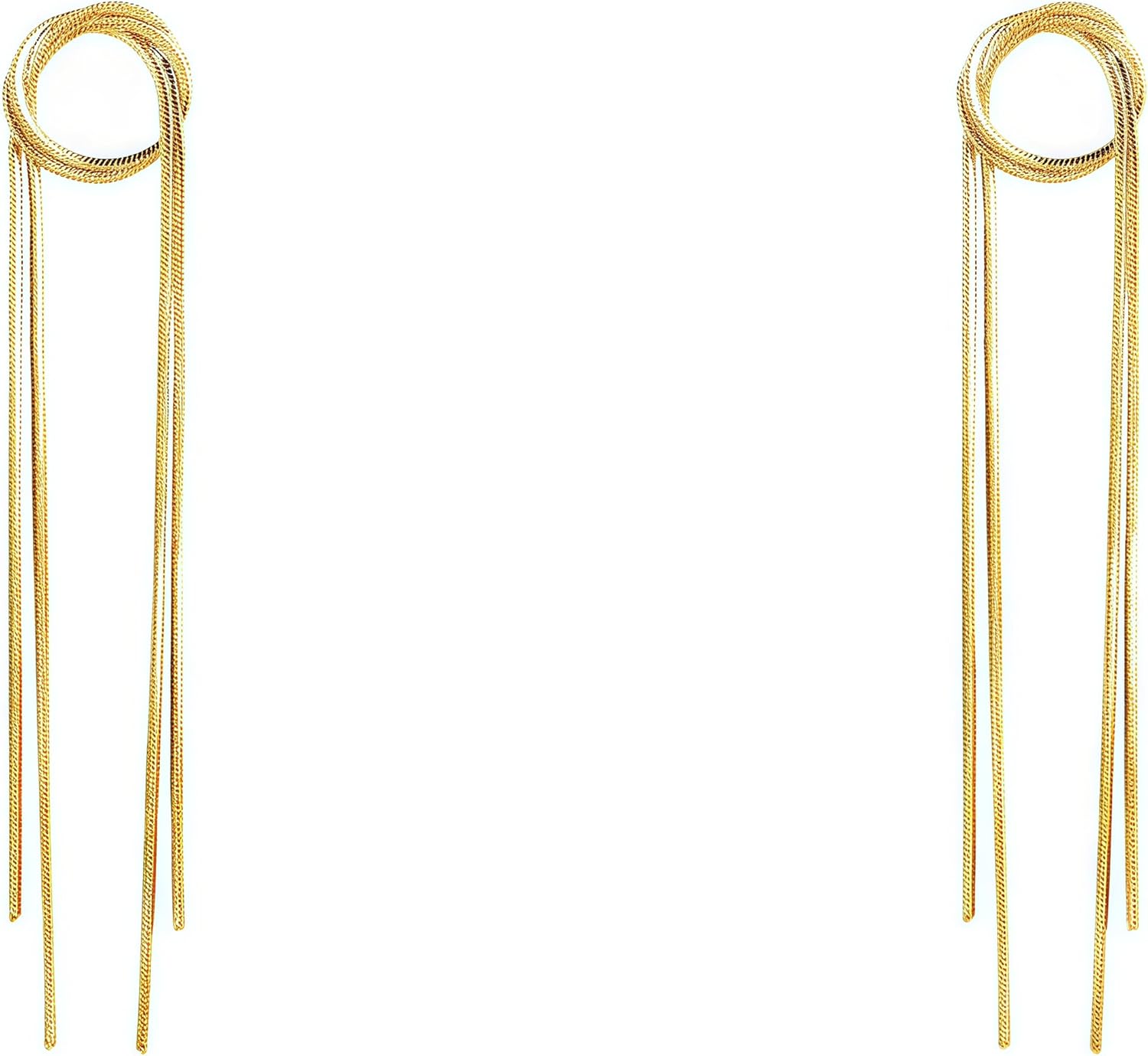 Threader Dangle Earrings For Women Long Tassel Drop Chain Earrings Elegant Formal Homecoming Hoco Trending Earrings