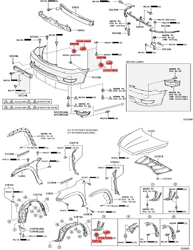 Miniatura 3 de Clips de cubierta de parachoques con pin para Toyota 4Runner Land Cruiser Sienna Venza Prado Zelas Sequoia para Lexus ES300 ES350 GS300 GS430 GX400