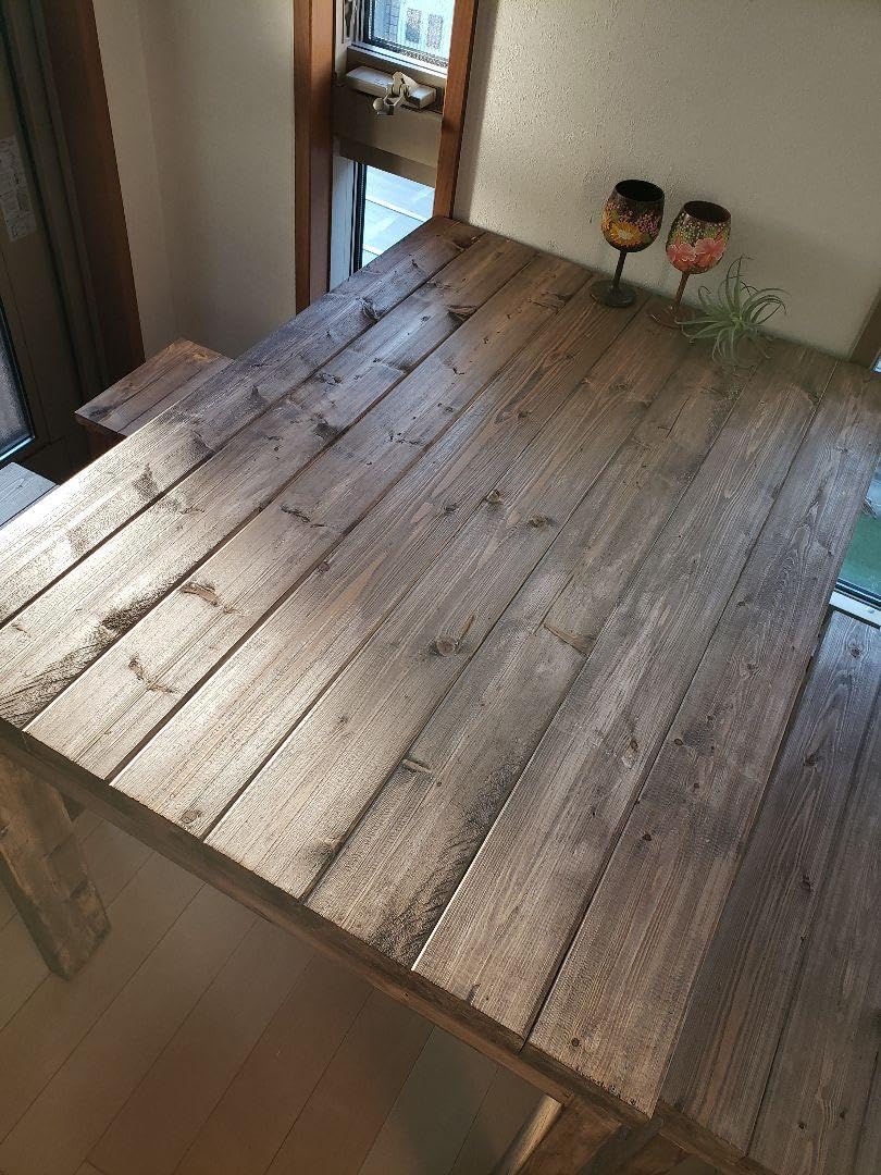 90×62 ダイニングテーブル 無垢材 アンティーク風 木目調 ダイニング