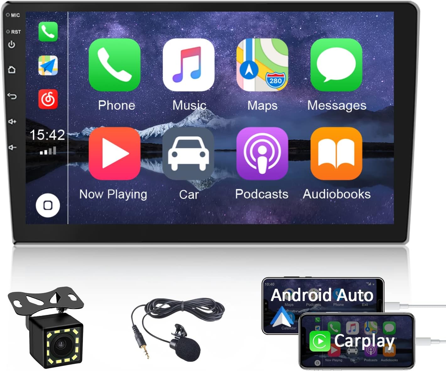 Radio Android 13 Para Seat Leon MK2 (2005-2012) - Pantalla 9 Pulgadas, 6+128 GB, CarPlay/Android Auto, Cámara Marcha Atrás