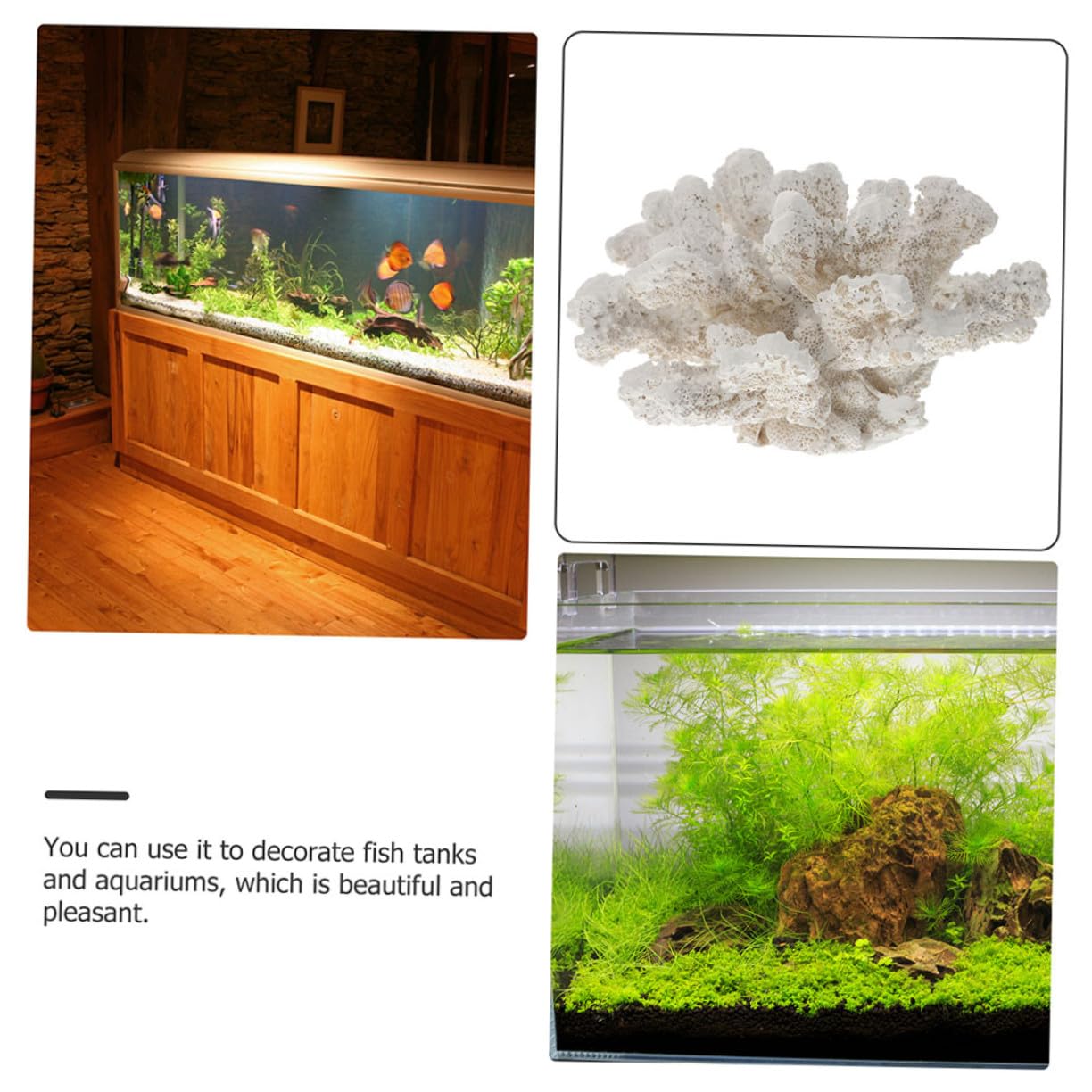 Toyvian Décoration Aquarium Corail Artificiel Faux Corail Résine Ornement Accessoire pour Aquarium Décoration Créative