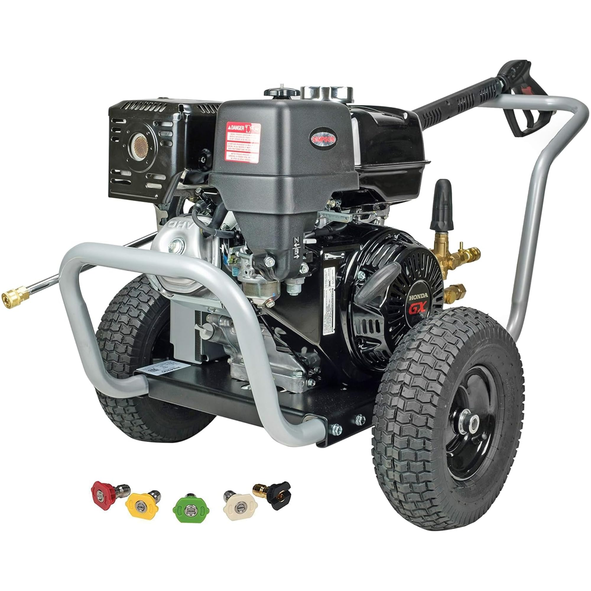 Cleaning 4200 PSI Gas Pressure Washer, 4.0 GPM Power Washer for Commercial Use, Honda GX390 Engine, 50-Foot Steel-Braided Hose, Water Blaster, 49-State (60205)