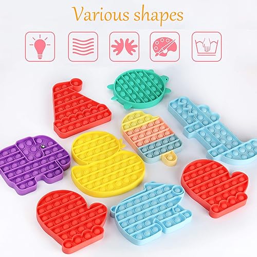 Miniatura 7 de LIVINGCORAL Juguetes para ansiedad juguete sensorial de reventar burbujas Juguete de presionar burbujas que hacen pop para niños juguetes anti
