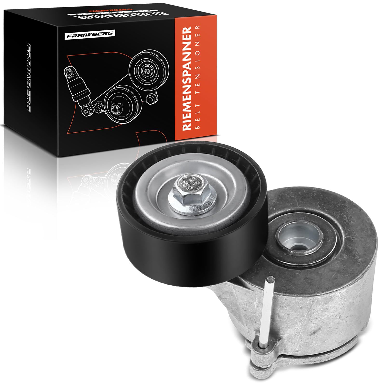 Frankberg Tendeur Courroie trapézoïdale à Nervures Compatible avec Partner Breakspace 5 G 1.6 HDi 90 Expert Remorque 1.6 HDi 90 16V 407 6D 1.6 HDi 110 407 SW 6D 6E 1.6 HDi 110 Remplacer# 1611424880