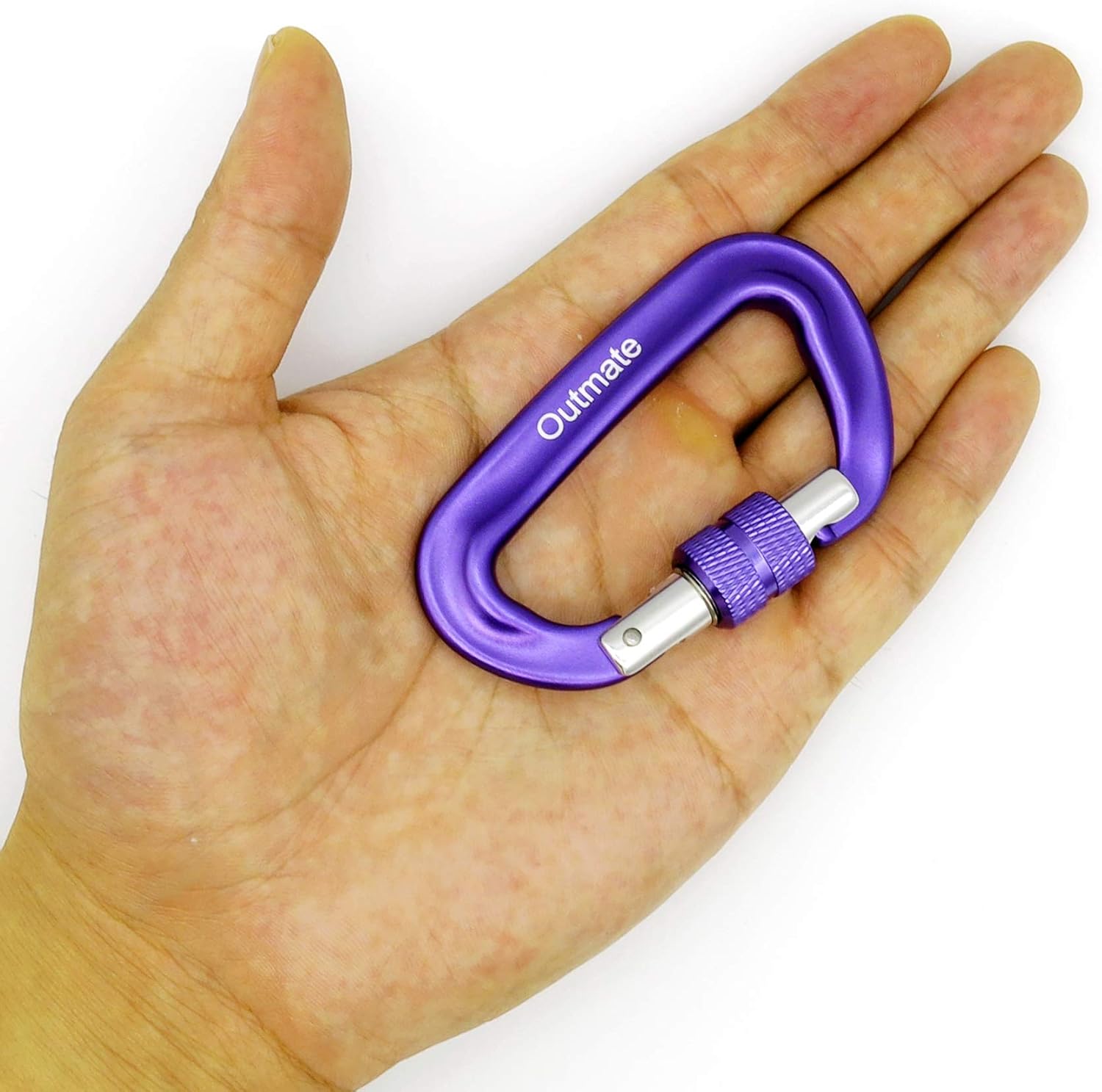 12kN 3.2"x2" Heavy-Duty Carabiner Clips - Durable, Lightweight Aluminum Alloy Carabiners for Hiking, Camping, Keychains, Dog Leashes, Hammocks & More - Image 3