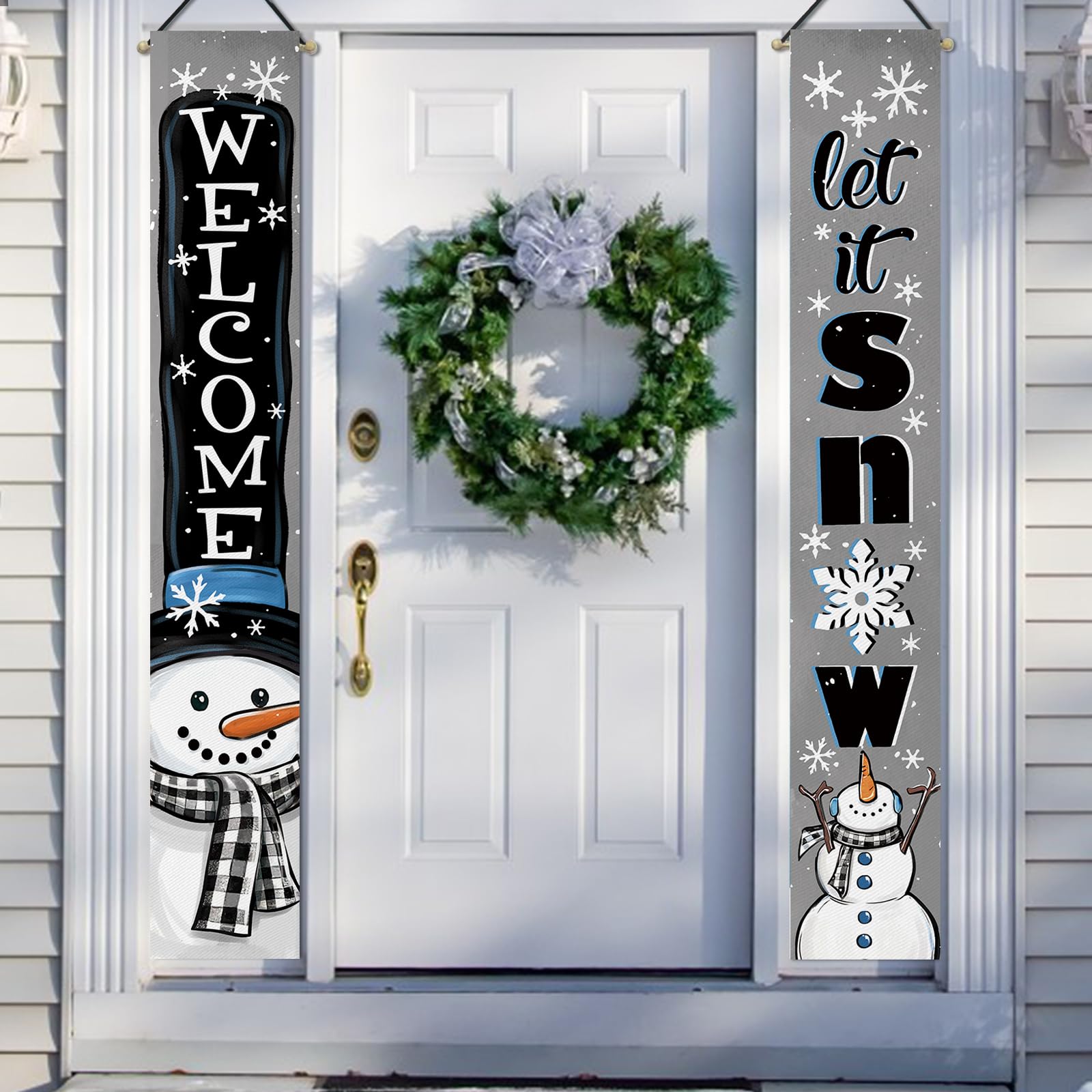 Winter-Willkommens-Banner „Hello Winter“ – Dekoration Für Terrasse, Garten & Haustür (183x30,5 Cm)