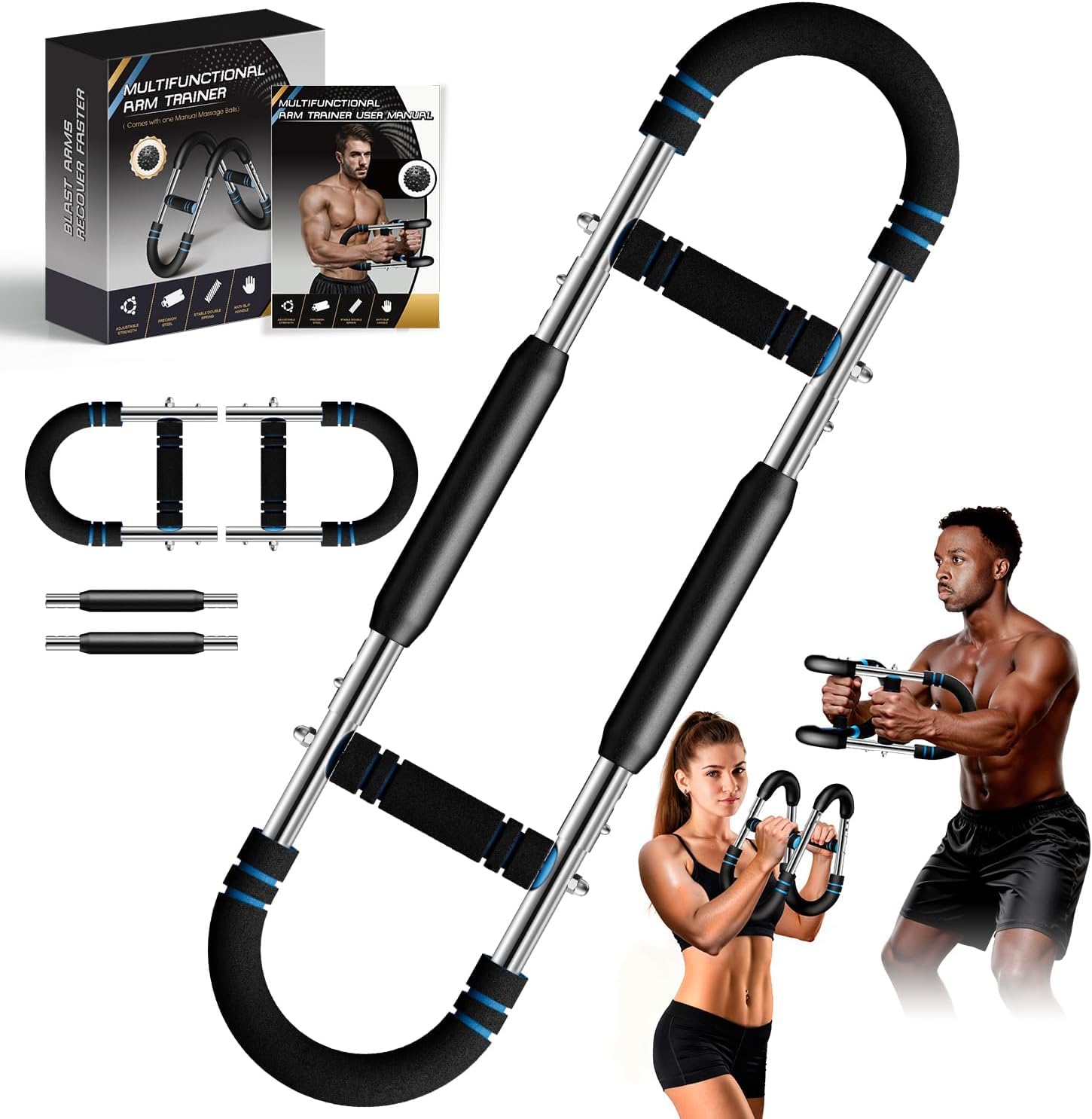 Photo 1 of Twister Arm Trainer, Adjustable Twister Arm (30-60 lbs) Chest & Arm Workout Equipment for Men & Women, Ergonomic Detachable Arm Trainer Home Gym Strength Trainer with Anti-Slip Handles & Carry Bag