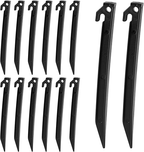 Miniatura 1 de 16 estacas inflables de plástico, estacas de 8.9 pulgadas de repuesto para tienda de campaña, estacas de anclaje para Navidad, Halloween, hogar,