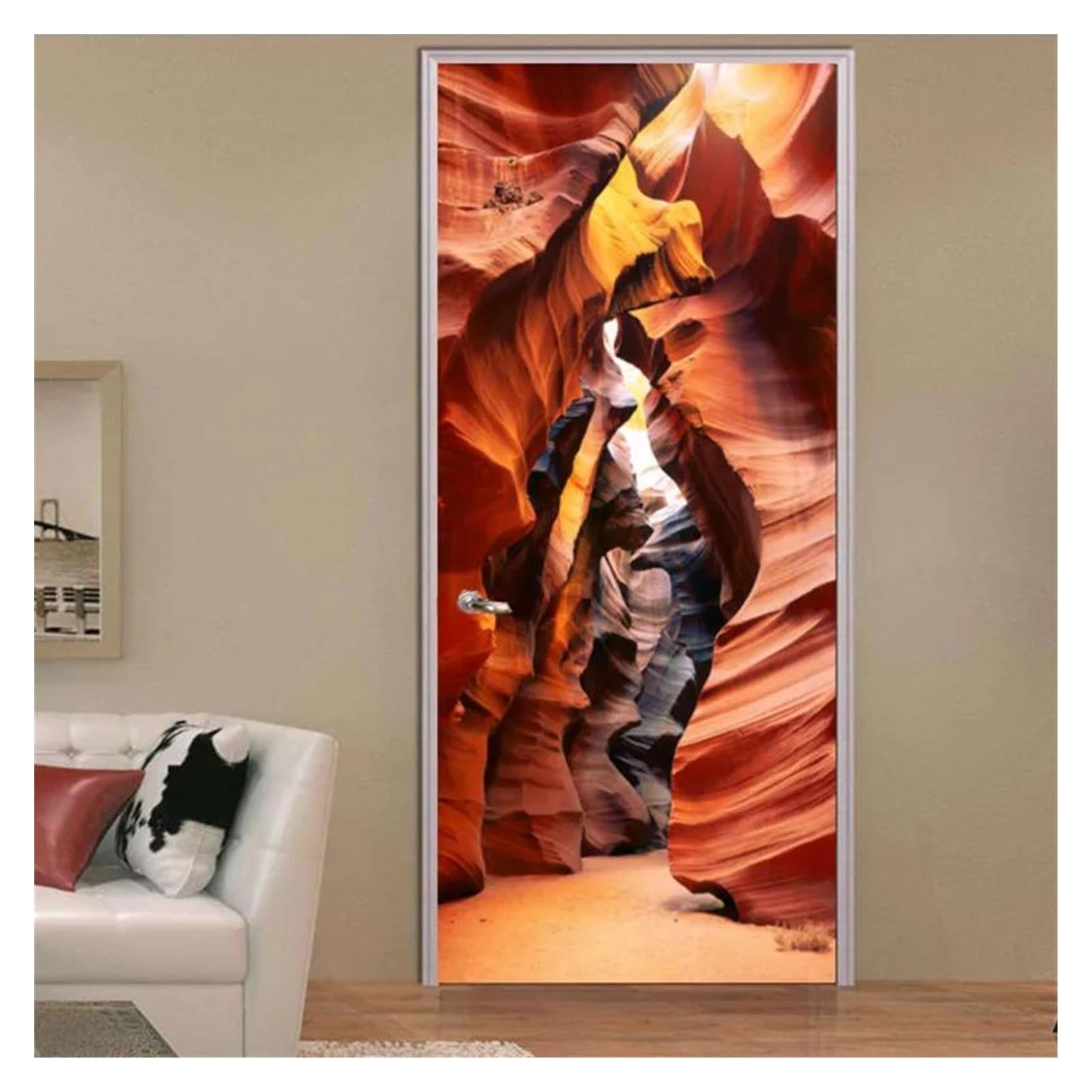 Sticker de porte 90x200cm poster mural autocollant motif B pour décoration maison