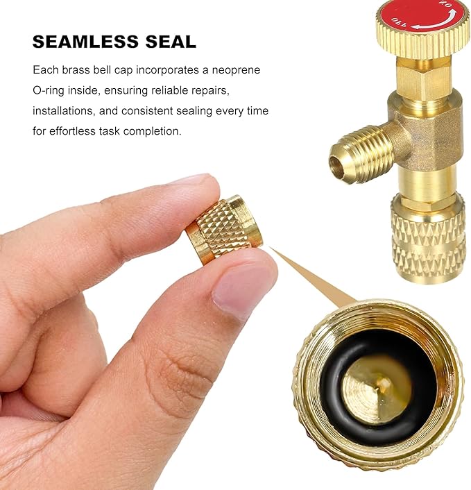 5 Piezas Tapones de Latón 1/4" para HVAC y Fontanería miniatura 5