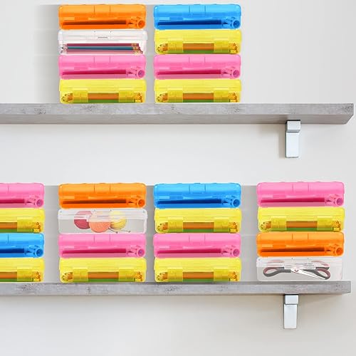 Miniatura 6 de Paquete de 48 cajas transparentes para lápices de plástico de gran capacidad, cajas de almacenamiento para lápices de lápices de crayón duro, cajas