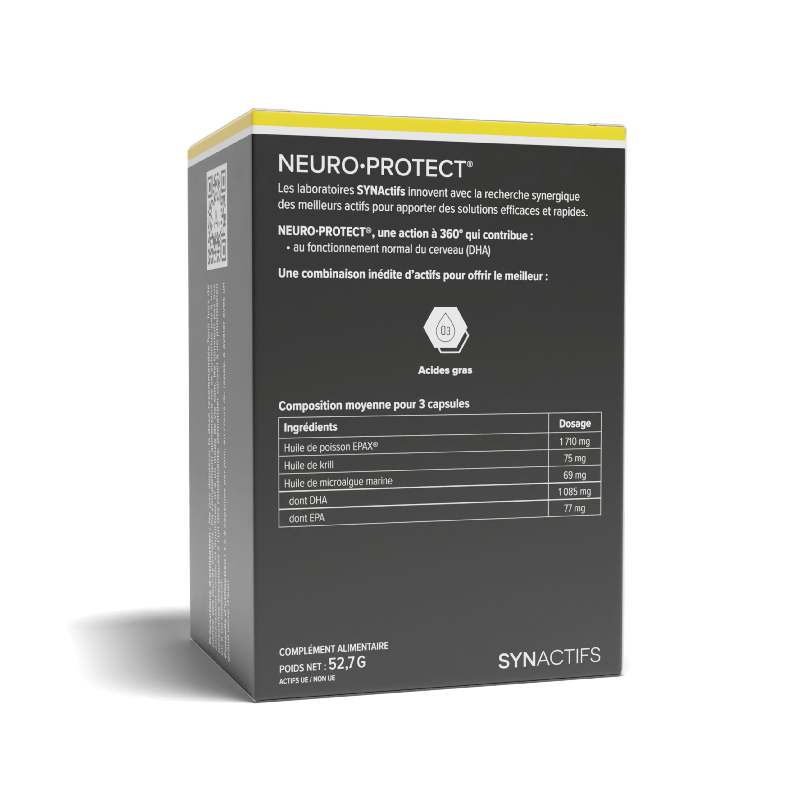 NeuroProtect - Riche en Omega 3 - Complement Alimentaire Mémoire, Fonctionnement Cérébral - Huile de Poisson & Huile de Krill - Aragan - 60 Capsules