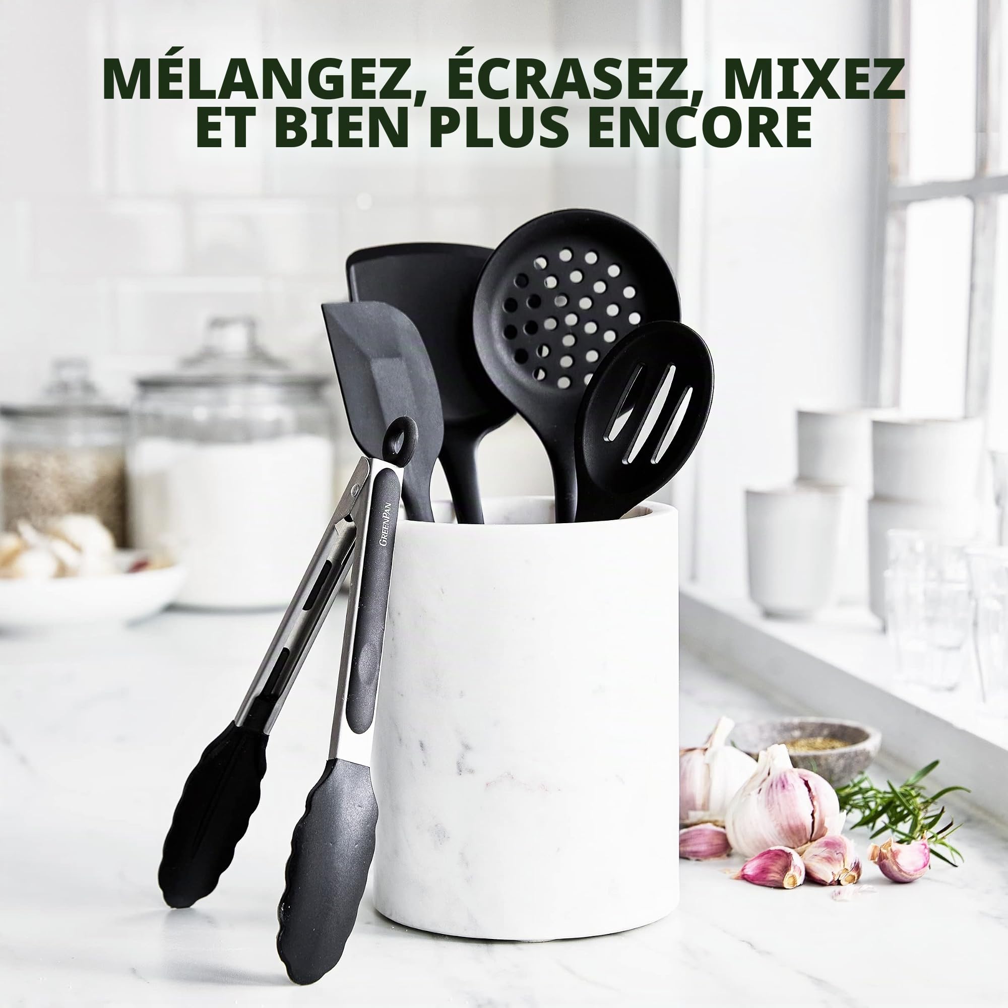 GreenPan Ustensiles de cuisine 5 pièces Noir