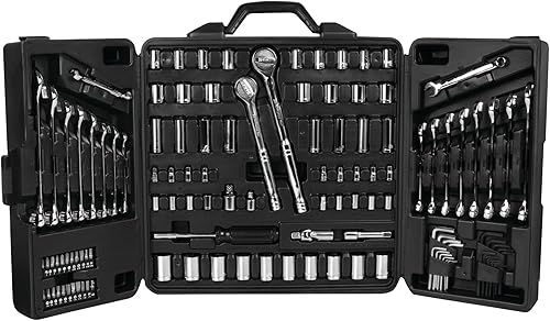Performance Tool W1525 SAEMetric - Juego de herramientas mecánicas de tres pliegues para reparaciones de automóviles, gris, 14 pulgadas, 38 pulgadas