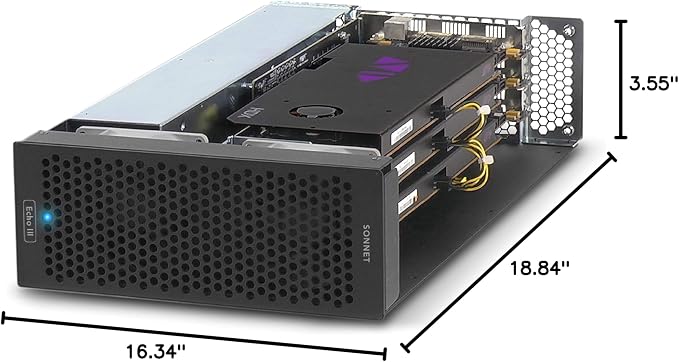 Sistema de expansión Thunderbolt 3 a PCIe de 3 ranuras para rack Sonnet Echo III miniatura 6