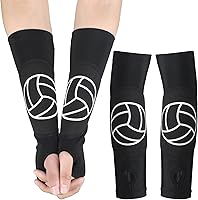Minatee Volleyball Arm Sleeves with 4mm Padding & Thumb Holes - Protect Forearms for Passing, Hitting & Practices