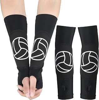 Minatee Volleyball Arm Sleeves with 4mm Padding & Thumb Holes - Protect Forearms for Passing, Hitting & Practices