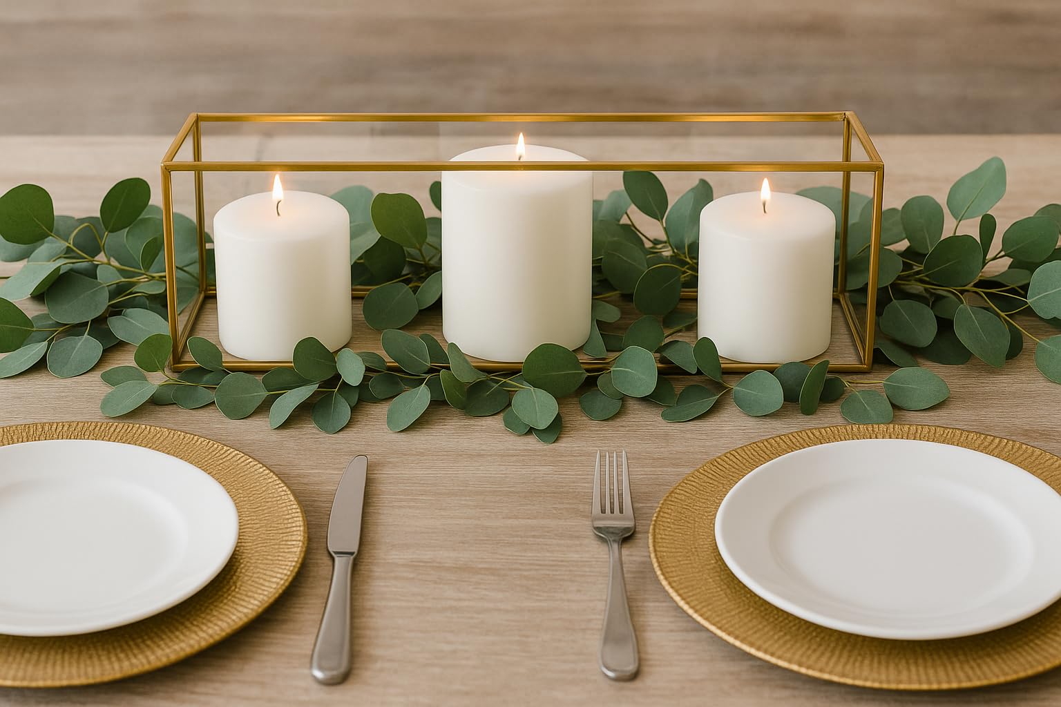 Koyal Wholesale 1Pcs 16 X 4 X 4 Gold Glass Hurricane Candle Holder, Wedding Rectangle Candle Holder Centerpiece Box, Gold Glass Narrow Tray, Long Rectangle Candleholder Tray Home Decor