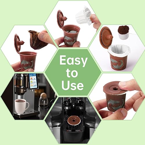 Miniatura 4 de Aussen Filtros de papel de café desechables de repuesto para todas las marcas de filtros Keurig de una sola porción compatibles con cápsulas