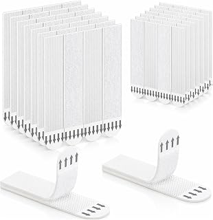 Picture Hanging Strips 20 Pairs (40 Strips) Removable Adhesive Hook and Loop Wall Strips, Frame Stickers No Nails for Home Decor Wall Posters Damage Free Hanging Picture Hangers