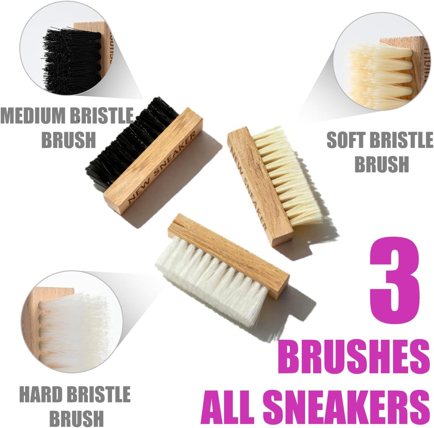 Shoe Cleaning Kit - 10.5 Oz Large Capacity White Shoe Cleaner with 3 Brushes & a Towel, Safe for Sneakers, Suede, Leather, Tennis Shoes & Mesh