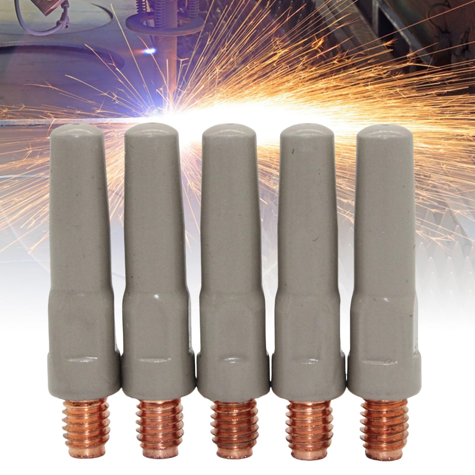 5pcs Conductive Nozzles For Spot Welding - 25mm Length, Coated Tips For Extended Life & Control