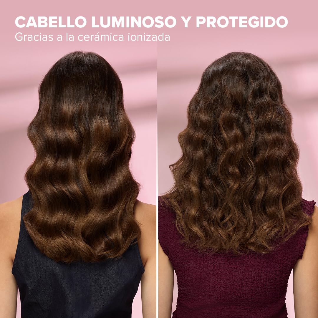 Bellissima Ricci &Curl HD – Rizador de Rizos y Ondas en un Gesto, Rotación Automática Bidireccional & Ion Ceramic, Cabello Brillante Sin Encrespamiento