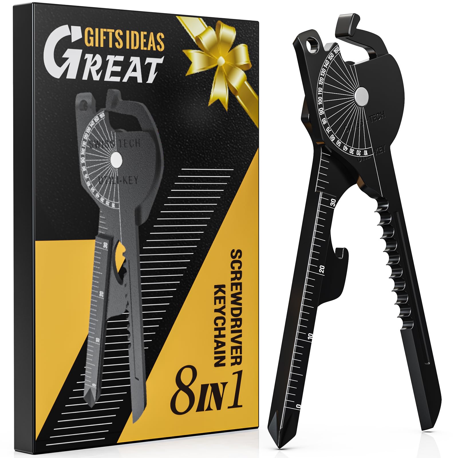 stocking Stuffers for Men Adults — Gifts for Men: 8-in-1 Screwdriver Tool — Men’s Stocking Stuffers, Men’s Christmas Gifts for Dad Him Husband, White Elephant Gifts for Adults, Cool Gadgets