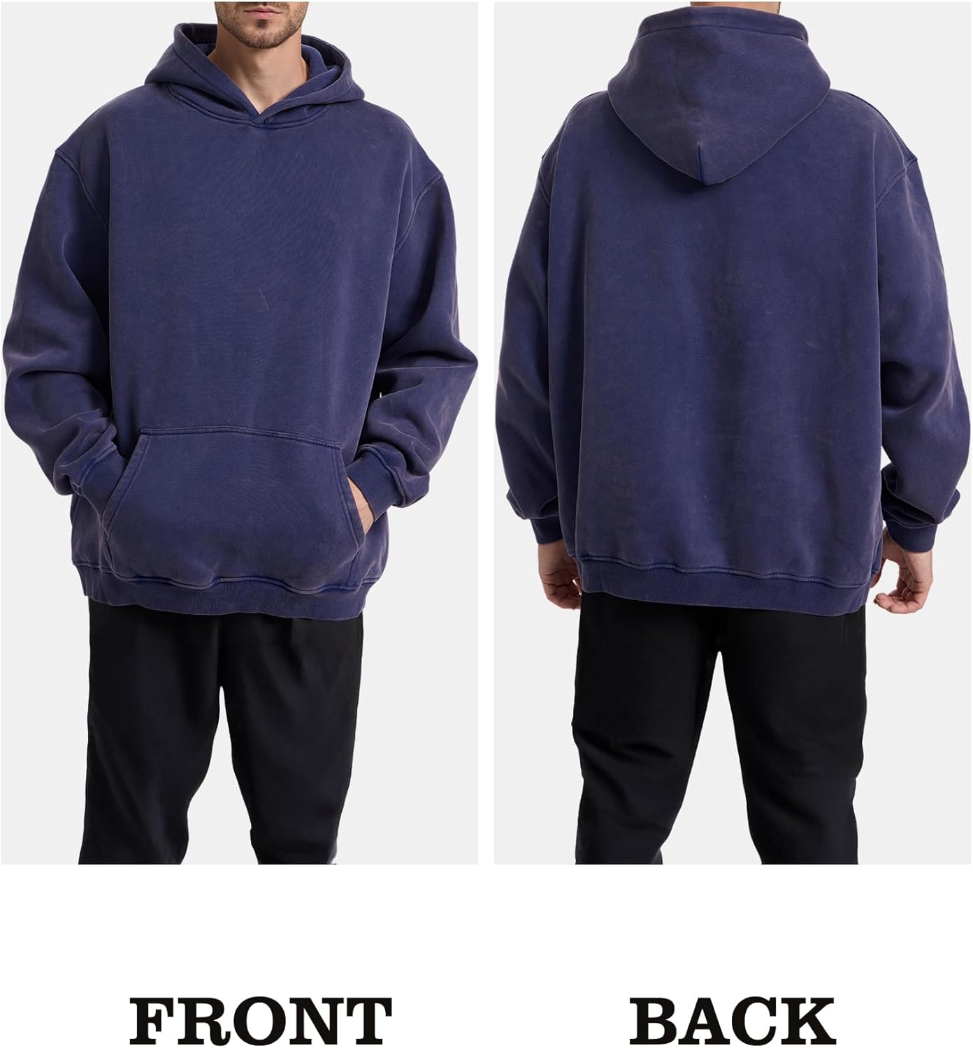 Hatant Oversized Hoodie Sweatshirts for Men Couples Heavyweight Hoodies Pullover Vintage Mens Acid Wash Sweaters Clothes 2026 - Image 4