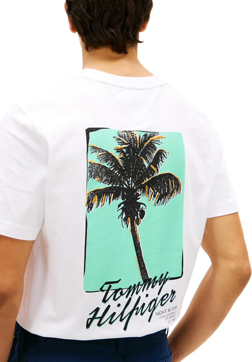 Tommy Hilfiger Men's Short Sleeve Cotton Graphic T-Shirts with Photo Print Designs