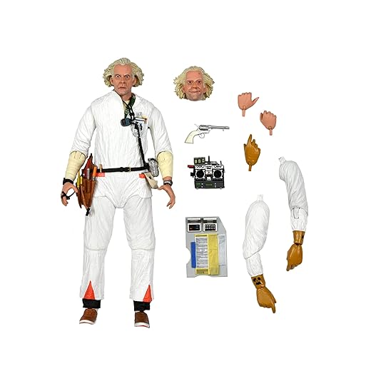 NECA Back TO The Future - Ultimate Doc Brown 1985 - Statuetta articolata 18cm
