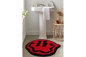 Groovy Trippy Hippie Red Cartoon Rug