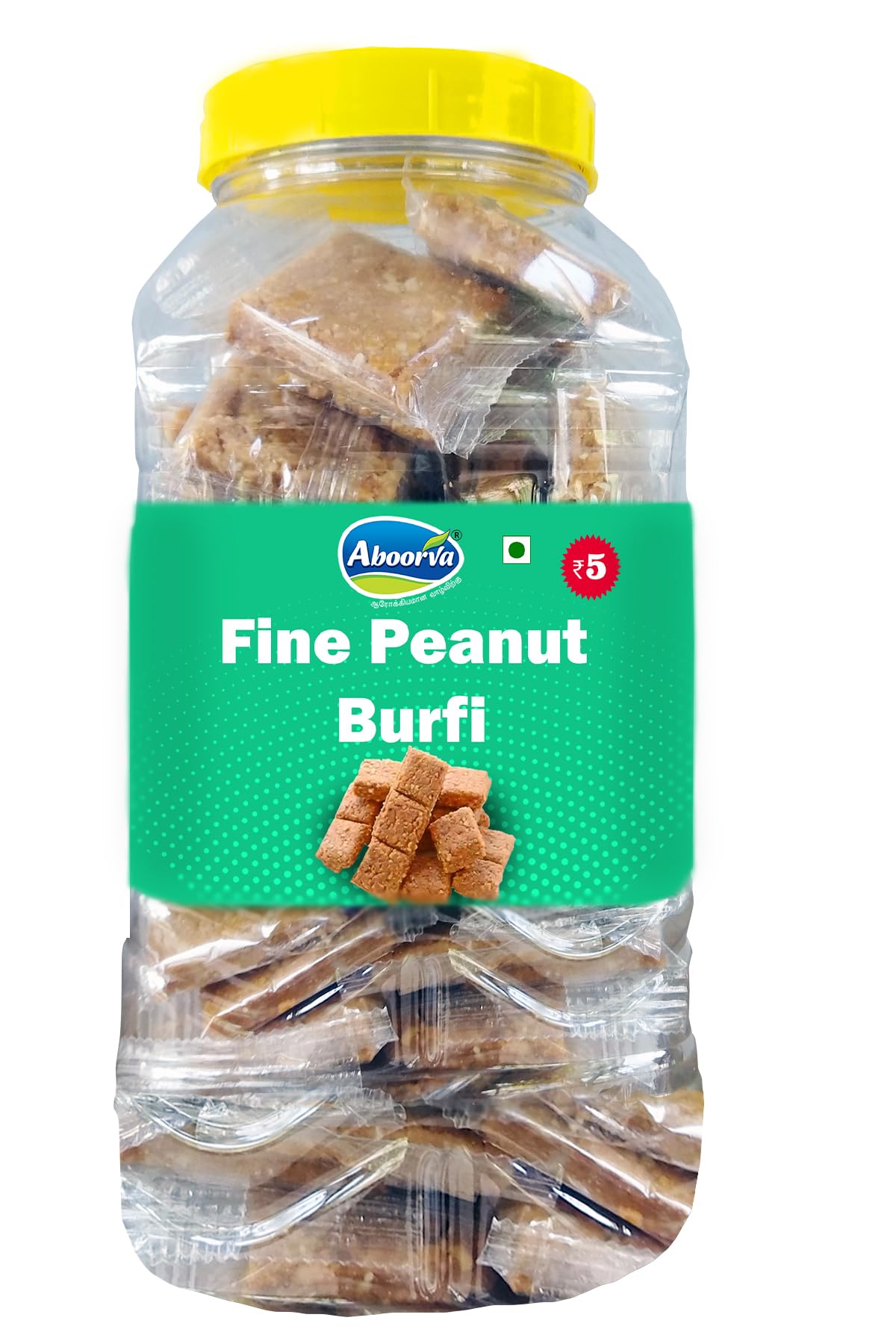 Aboorva Fine Peanut Chikki Jar | Burfy | No Added Preservatives & Colours | Sweets | 60Pcs (B0D78Y815C) Amazon Price History, Amazon Price Tracker