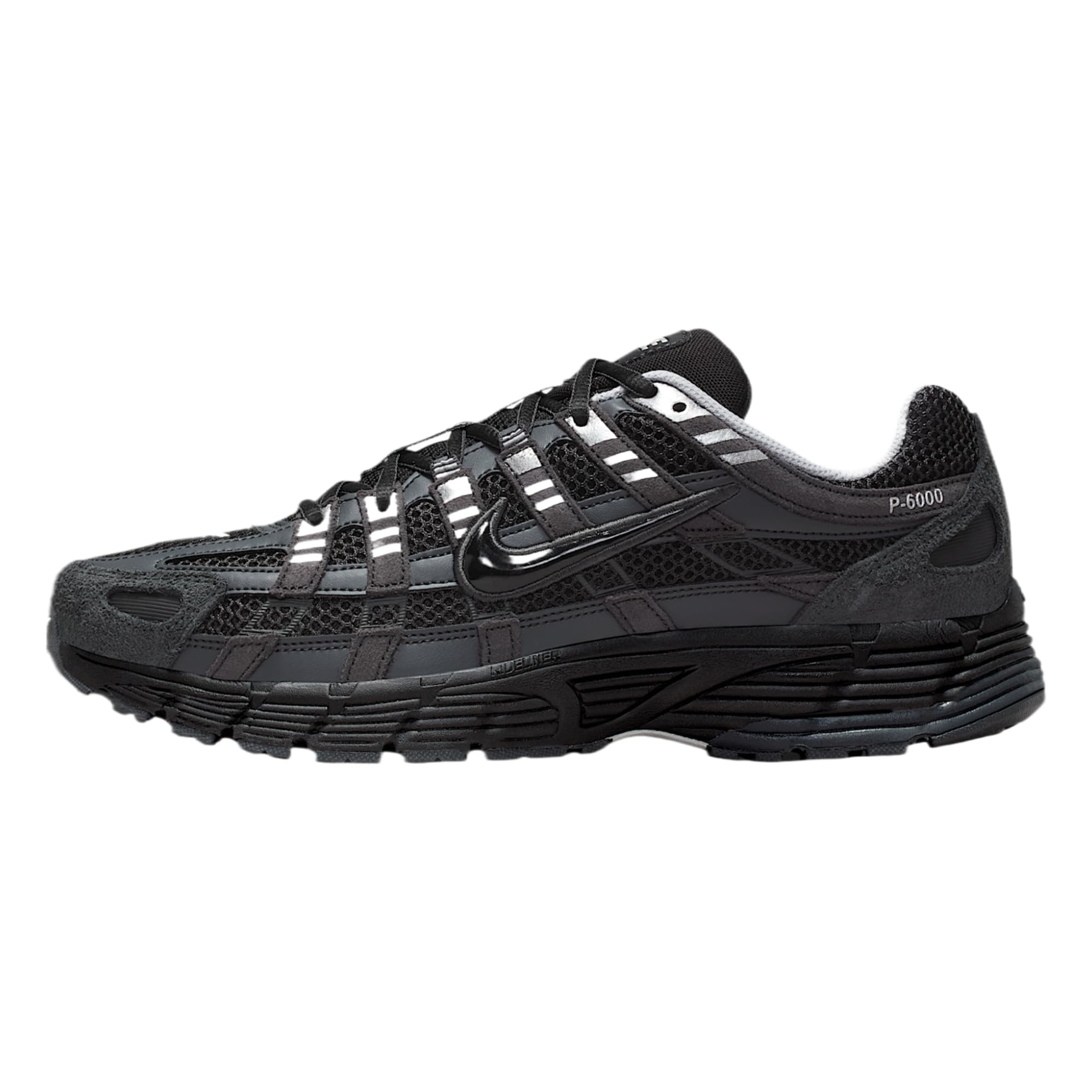 Nike P-6000 - Zapatos de ante para hombre (antracita/cromo/plateado metálico/negro)
