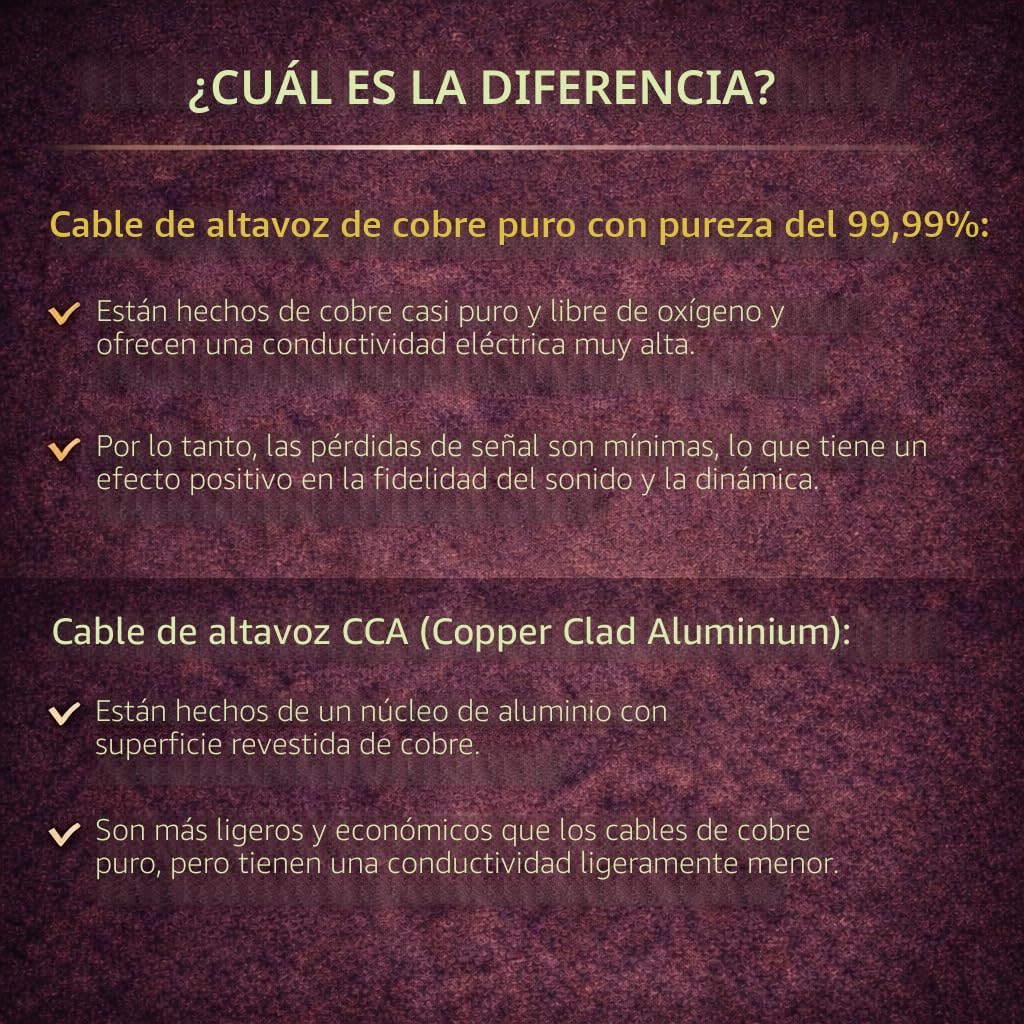 DCSk BLca – 100m - 2 x 2.5mm² - Cable para altavoces – Cable CCA para altavoces, Adecuado parapara receptores, sistemas estéreo, audio y Hifi, Transparente