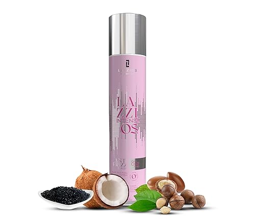 Lazzios - Proteína orgánica intensa para el cabello, alisado brasileño de un solo paso, resultados suaves, sedosos, antiencrespamiento, sin