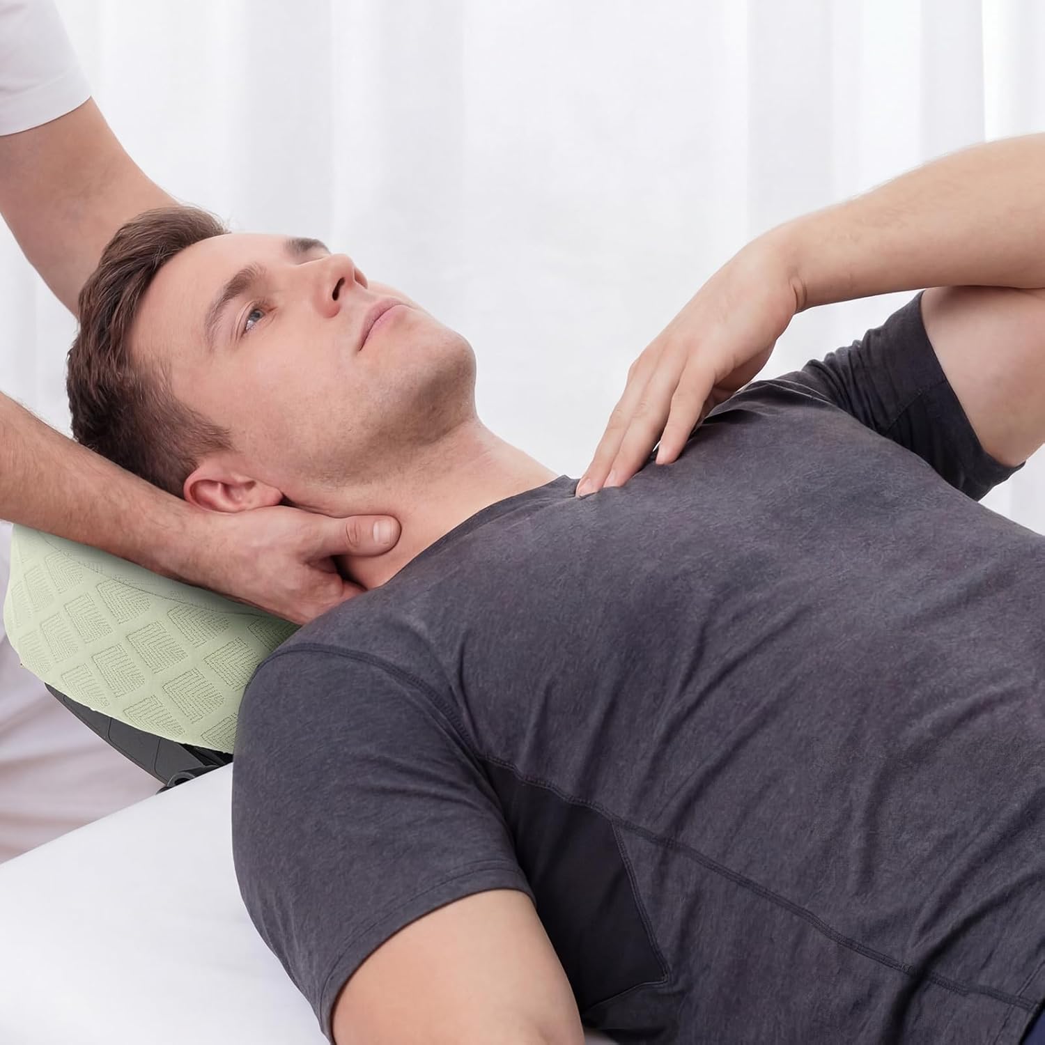 Qunclay 1 Set Massage Headrest for Bed with Cushion Support Bracket Green Adjustable Massage Cradle Home Mattress Top Face Kit Portable Face Down Pillow for Spa Rest Eye Surgery Recovery Bedroom Sofa